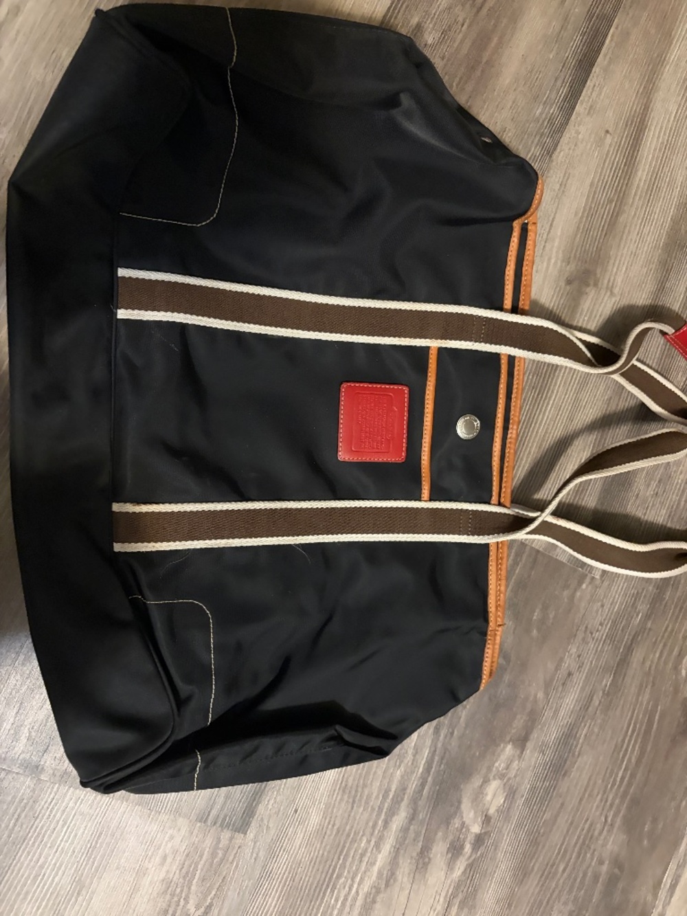 Black nylon Coach purse
